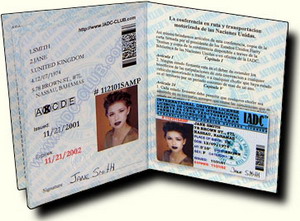 водительское удостоверение международного образца